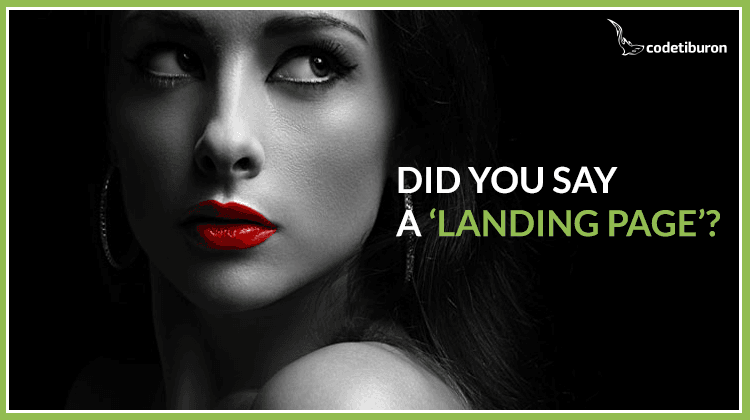 Did you say 'A landing page'?